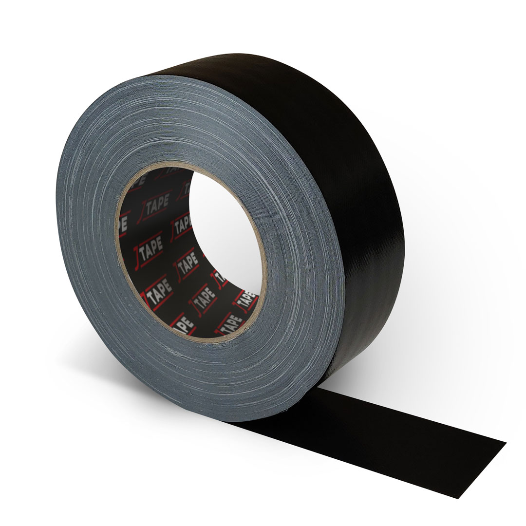 50mm x 50m BLACK HEAVY DUTY CLOTH TAPE WATERPROOF STRONG WEAVE FABRIC UV RST 