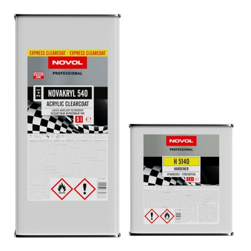 Novol 540 Express 7.5lt Kit NOVOL NOVAKRYL 540 - 7.5lt ACRYLIC CLEARCOAT KIT - Image 1