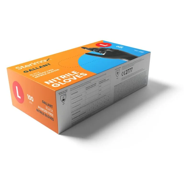 GALLANT BLACK NITRILE POWDER-FREE DISPOSABLE GLOVES